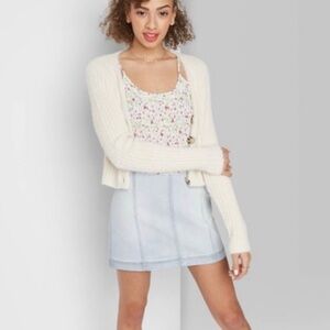 Wild Fable| light wash denim skirt